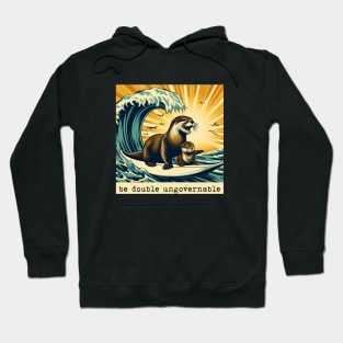 be double ungovernable 841 surfing otter with baby Hoodie